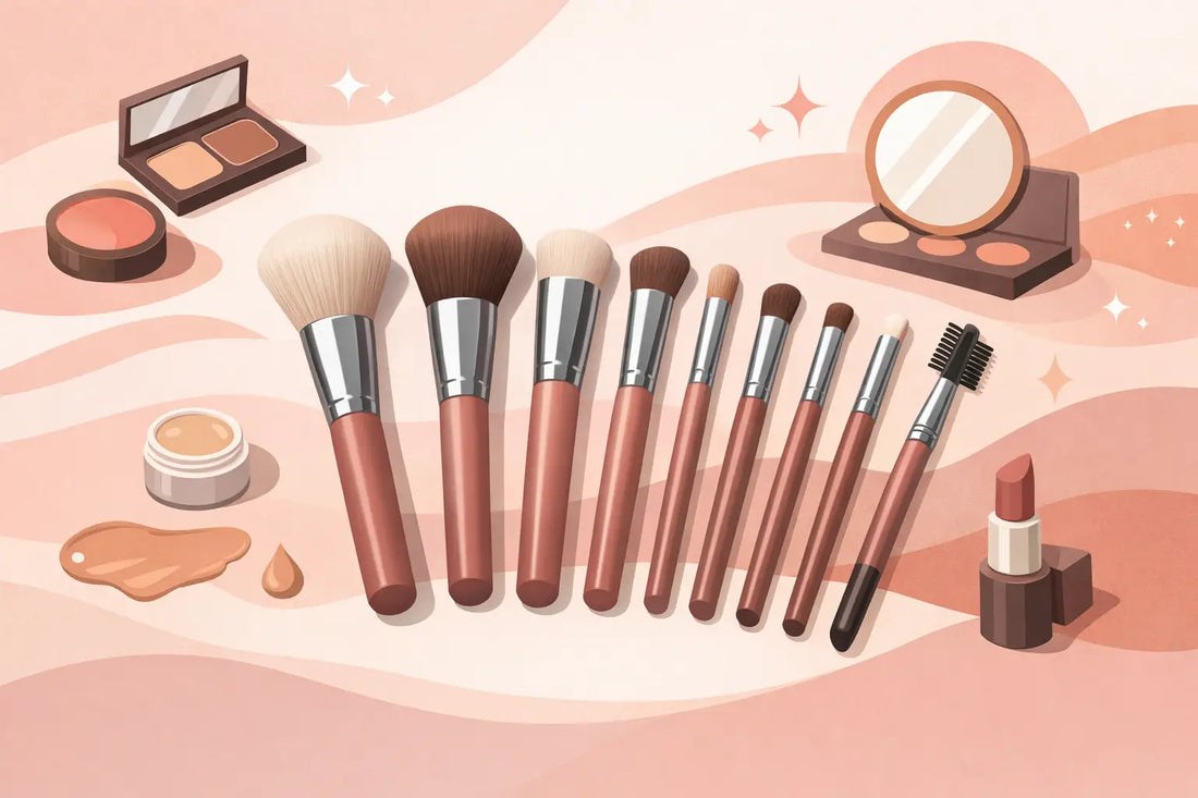 8 Piece Makeup Brush Set for Easy Daily Looks