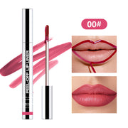 Mossicare Waterproof Long-Wear Lip Liner – Peel-Off Lip Liner 00 with tube, applicator, pink swatches and lip application photos
