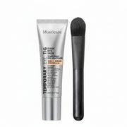 Mossicare Instant Firming Eye Cream – white Mossicare Temporary Eye Tightener tube with black applicator brush on white background